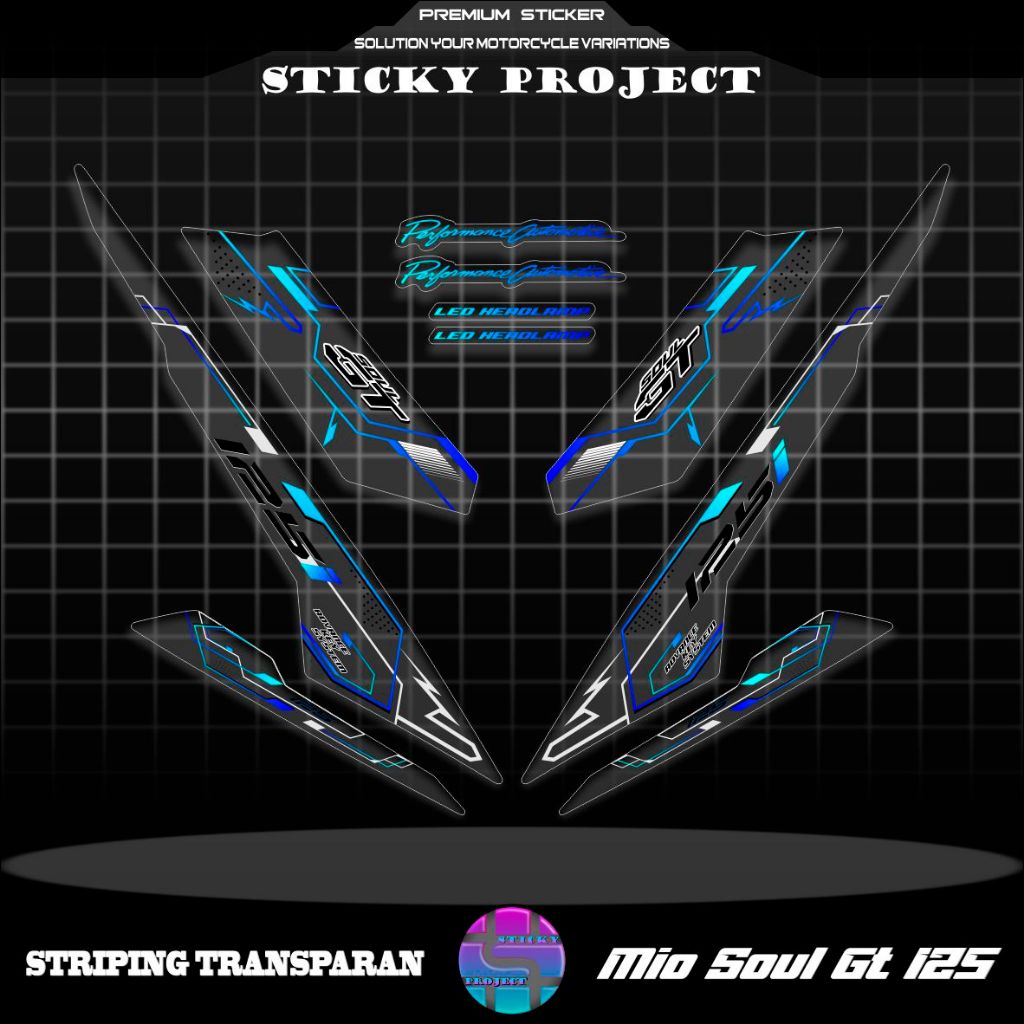 สติ๊กเกอร์ TRANSPARENT MIO SOUL GT 125 / STRIPING SOUL GT 125 / VARIATION SOUL GT125 / FOURSTORE 72
