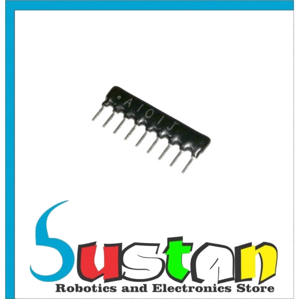RESISTOR PACK 100 โอห์ม A101J 9P ARRAY R PACK 100 โอห์ม 9PIN A101J 1/8 วัตต์