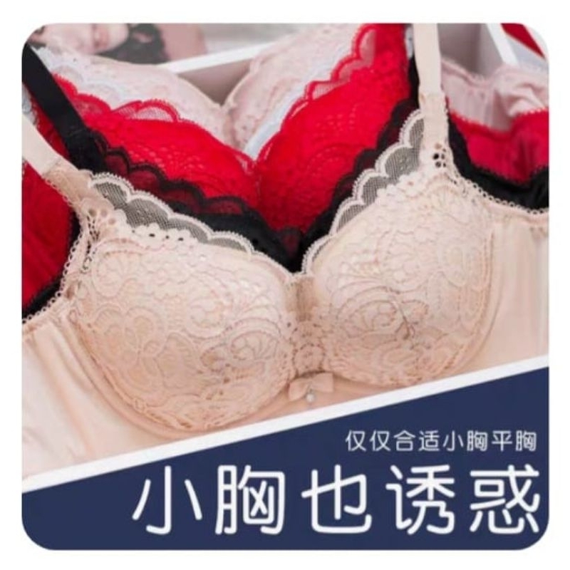 แฟชั่นสตรี Wire-Free Bra Cup A Medium Foam -+2 ซม. Sizex32-38 Hooks 3 ชิ้น A011