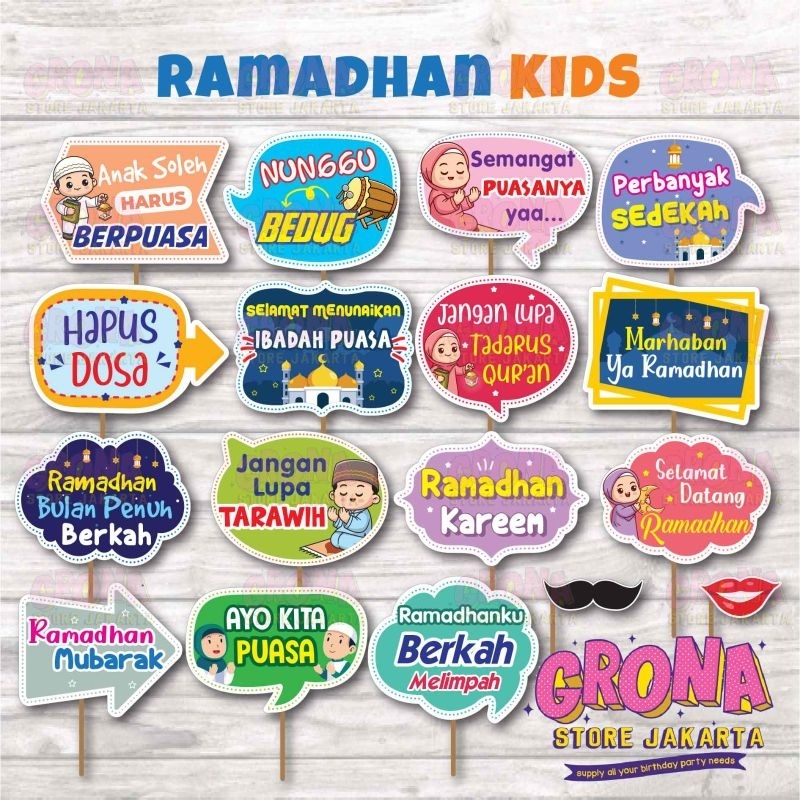 Ramadan Photobooth Kids ใหม่ / Ramadan Parade Props / Ramadan Parade / Ramadan Photobooth