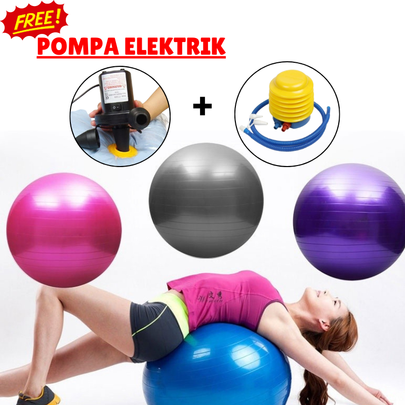 Gym Ball fitness 75 cm / Gym Ball / yoga Ball อุปกรณ์กีฬา (ฟรีปั๊ม)