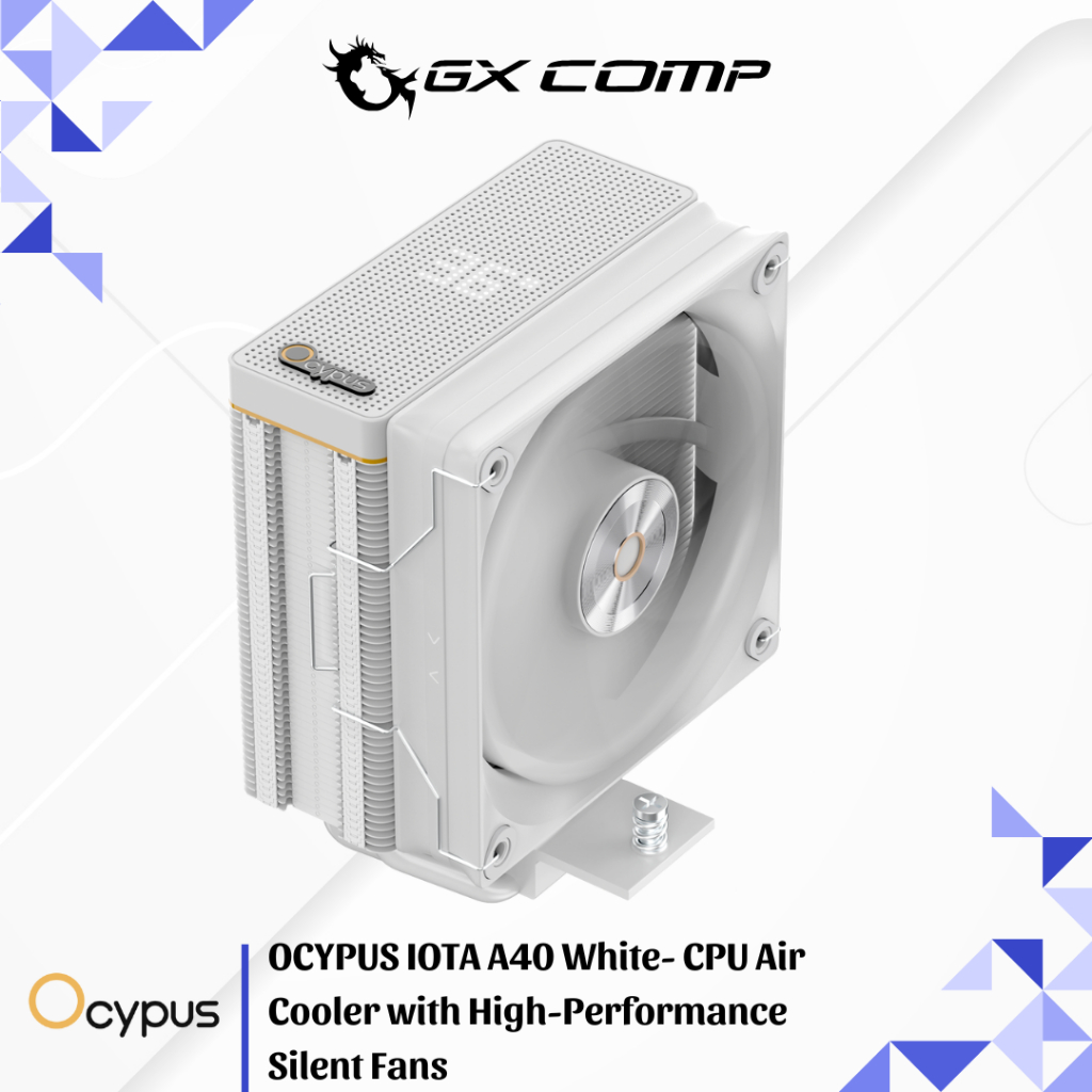 OCYPUS IOTA A40 White- CPU Air Cooler พร้อมพัดลมเงียบประสิทธิภาพสูง