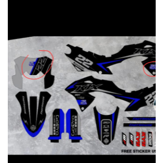 KLX BF 150 สติ๊กเกอร์สติ๊กเกอร์ KLX BF สติ๊กเกอร์มอเตอร์ไซค์ BLUE LIST D-A3-895
