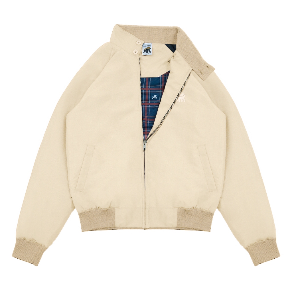 House of Smith Mens Harrington Jacket - Hangor Cream 4 - Harrington Jacket