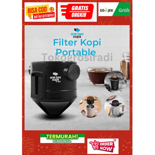 One Two Cups Filter Penyaring Kopi Portable Saringan Kopi Cone Coffee Dripper