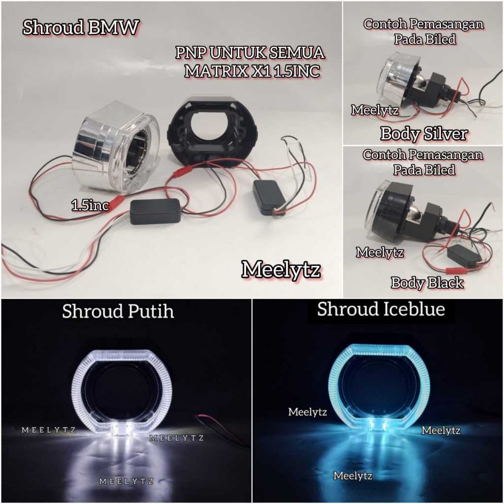 Shroud 1.5 นิ้ว Black Plus Ballast 2 โหมด PNP สําหรับทุกยี่ห้อ Bild Matrix X1 1.5 นิ้ว