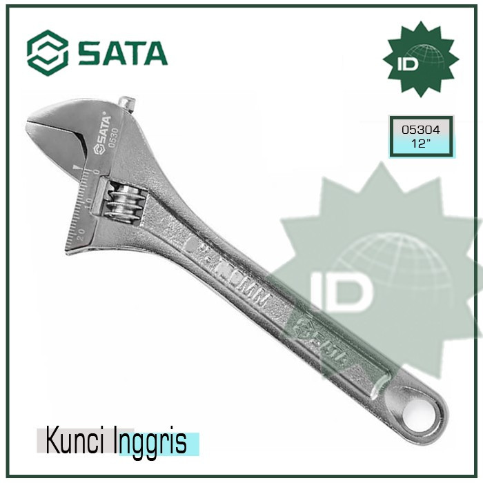 WRENCH 05304 12" LARGE OPEN ADJUSTABLE WRENCH SATA