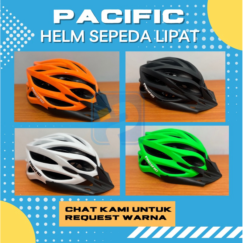 PACIFIC BIKE HELMET/ FOLDING MTB BIKE HELMET/ ROAD BIKE HELMET [LAMONGAN]