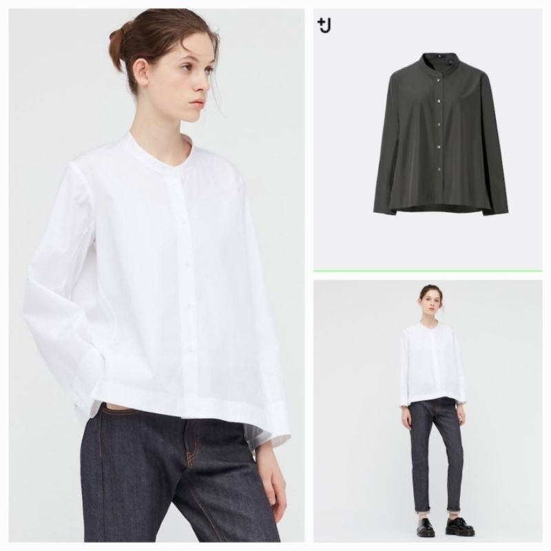 Jil SANDER X UNIQLO +J supima เสื้อแจ็คเก็ตผ้าฝ้าย