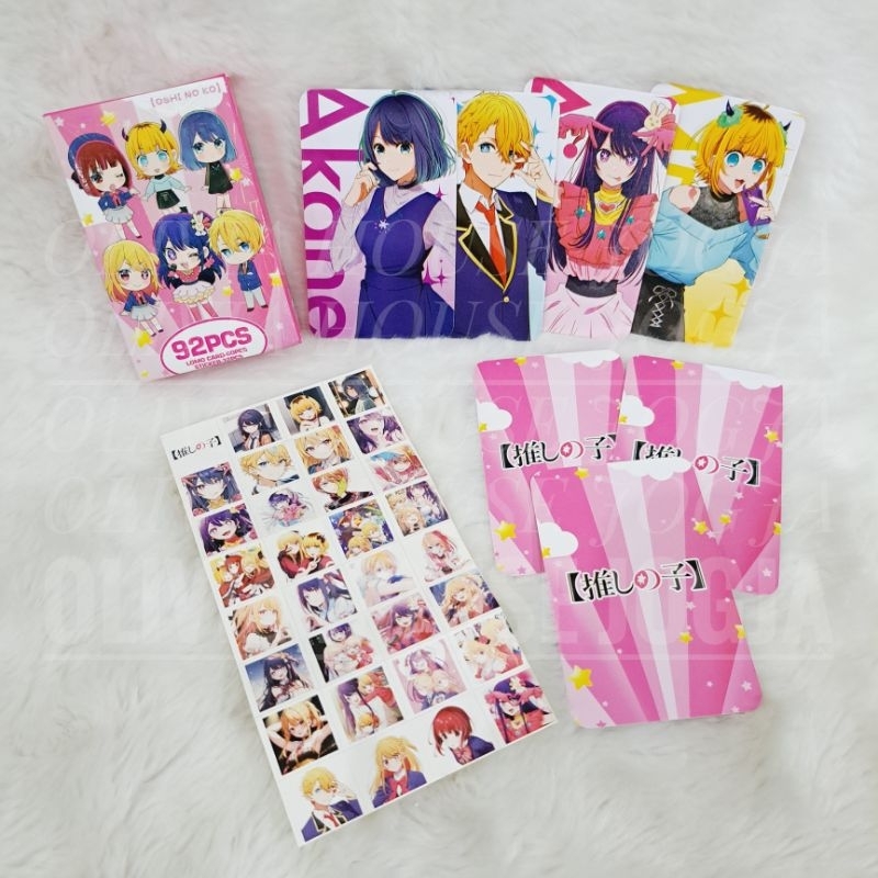 Photocard Oshi No Ko Hologram 92 ชิ้น การ์ด Lomo Oshi No Ko Hologram Pink 92 ชิ้น
