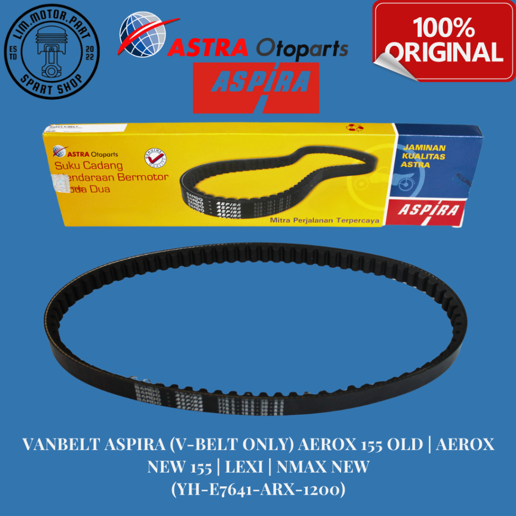 | Vanbelt ASPIRA / V-BELT ASPIRA ASTRA (V-BELT เท่านั้น) AEROX 155 / LEXI 125 / NMAX NEW 155