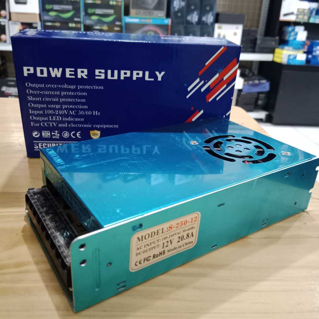 พาวเวอร์ซัพพลาย 12V 20.8A พัดลมเน็ต - กล้องวงจรปิดพาวเวอร์ซัพพลายพิเศษ