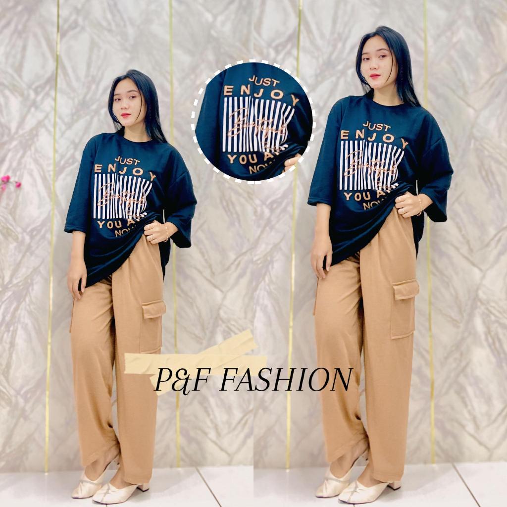 WILMA CARGO PRINTING PANTS SET LD 120 // WIMMA SET // ONE SET WILMA // JUST ENJOY SET // ENJOY SET /