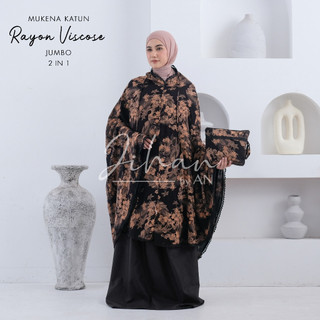 Mukena Katun Rayon Viscose Motif 2in1 Mukena Dewasa Jumbo