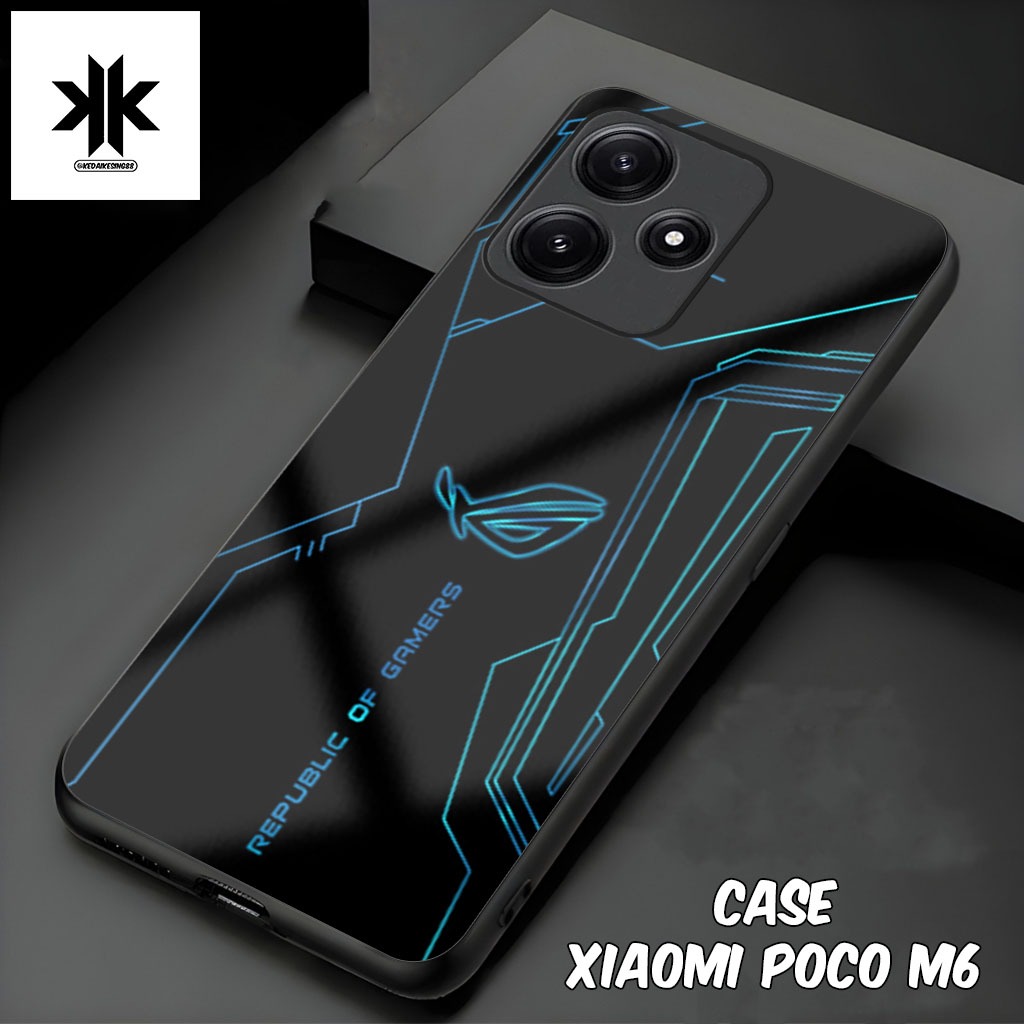 KK29 Softcase Glitter Xiaomi Poco M6 Case Premium Camera Protector Softcase Glass Kaca Tokokesing88