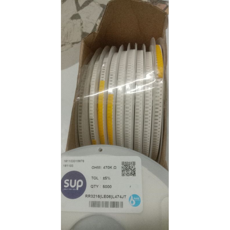 ตัวต้านทาน SMD (5000 ชิ้น) ขนาด 1- 33- 47-470 Ohm Chip 47R ความต้านทานการทําเครื่องหมายรหัส: 470