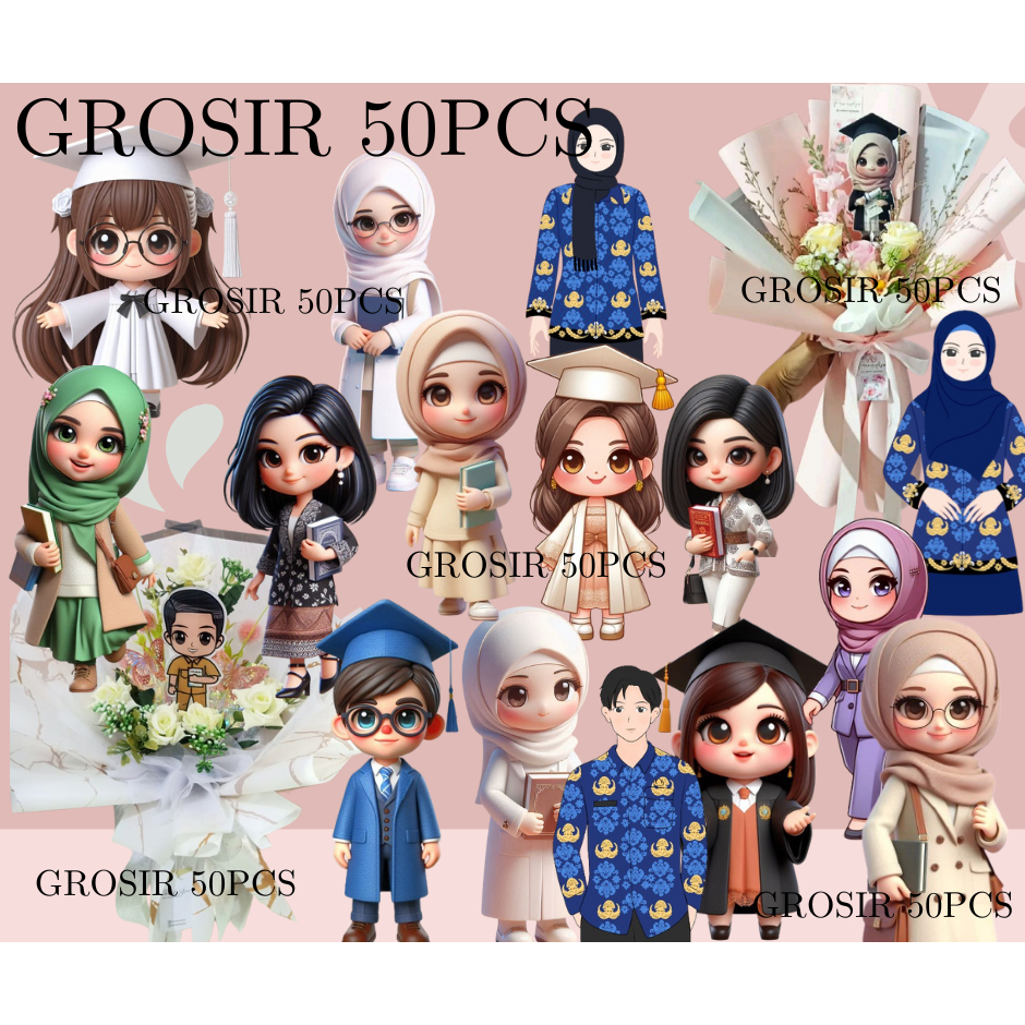 ชาเชอร์ ท็อปเปอร์ ALREADY CUT / WHOLESALE GRADUATION TOPPER ALREADY CUT