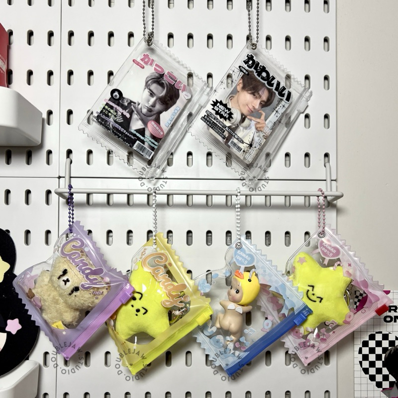 Mini POUCH CANDY ZIPPER CAHOL CARD HOLDER COLLECTIBLE KPOP POPMART SONNY ANGEL รูป PLUSHIES BADGES S