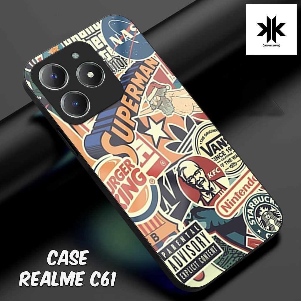 เคส HP KK09 Realme C61 - เคสโทรศัพท์ Realme C61 - Glass Softcase - Glossy Hardcase - เคสโทรศัพท์ - P