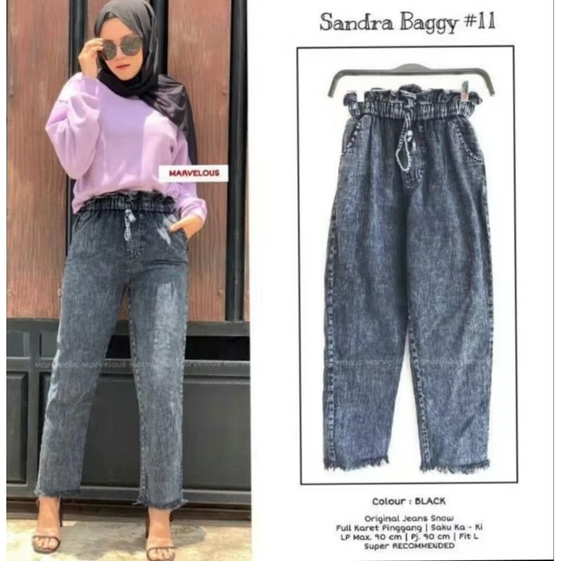 BAGGY PANTS JEANS M-XL BB 40-65 (ปุ่มหมุน)
