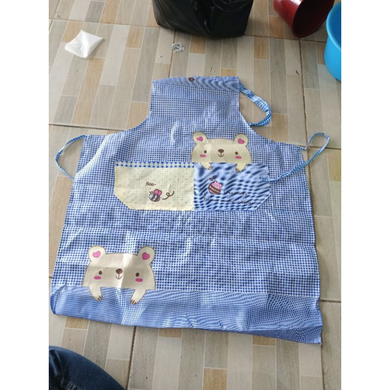 WATERPROOF BEAR COOKING APRON 2 POCKETS - WATERPROOF COOKING APRON / ผ้ากันเปื้อนทําอาหาร