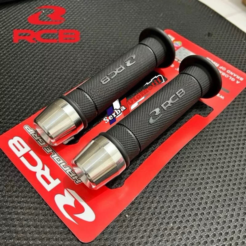 RCB ORIGINAL HANDGRIP HG55 + มาตรฐานเหล็ก PCX CHROME JUMBO UNIVERSAL สําหรับรถจักรยานยนต์ทั้งหมด