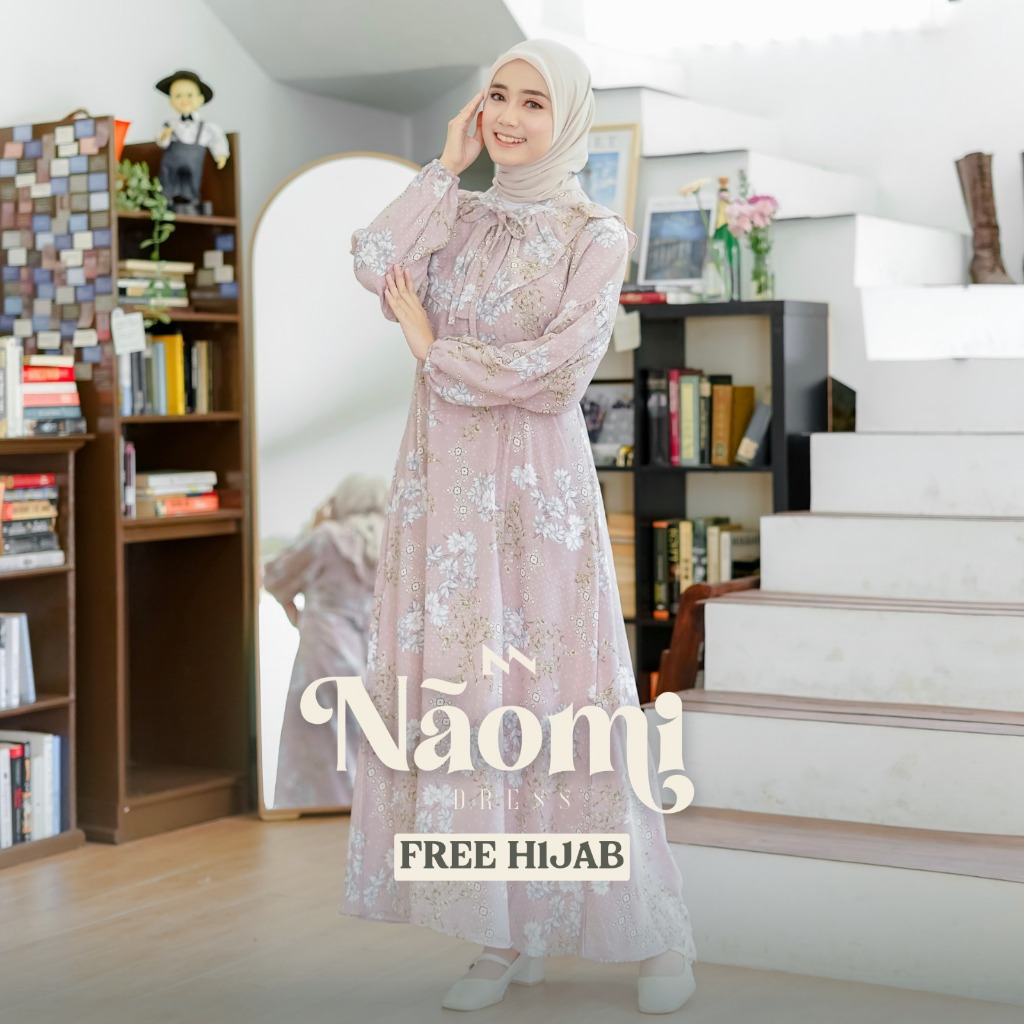 [myza] FREE HIJAB NAOMI DRESS PREMIUM