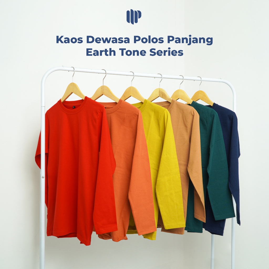 Madia เสื้อยืด Polos ผู้ใหญ่ผู้ชายผู้หญิงแขนยาวผ้าฝ้าย Combed 24s Earth Tone สี - YA01