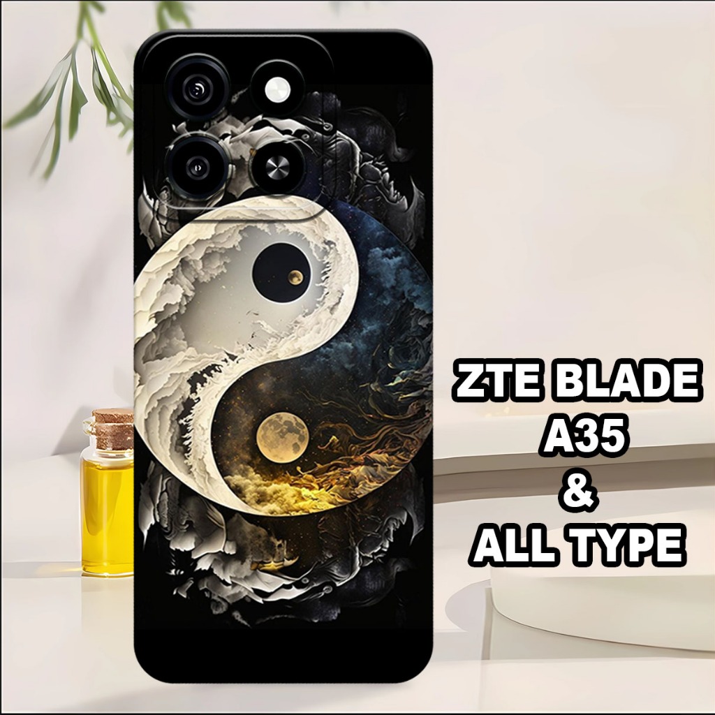 HP G25 - เคส ZTE Blade A35 Softcase 2024 - เคสกล้อง pro - DRAGON MOTIF - วัสดุยางยืดหยุ่น - เคส ZTE 