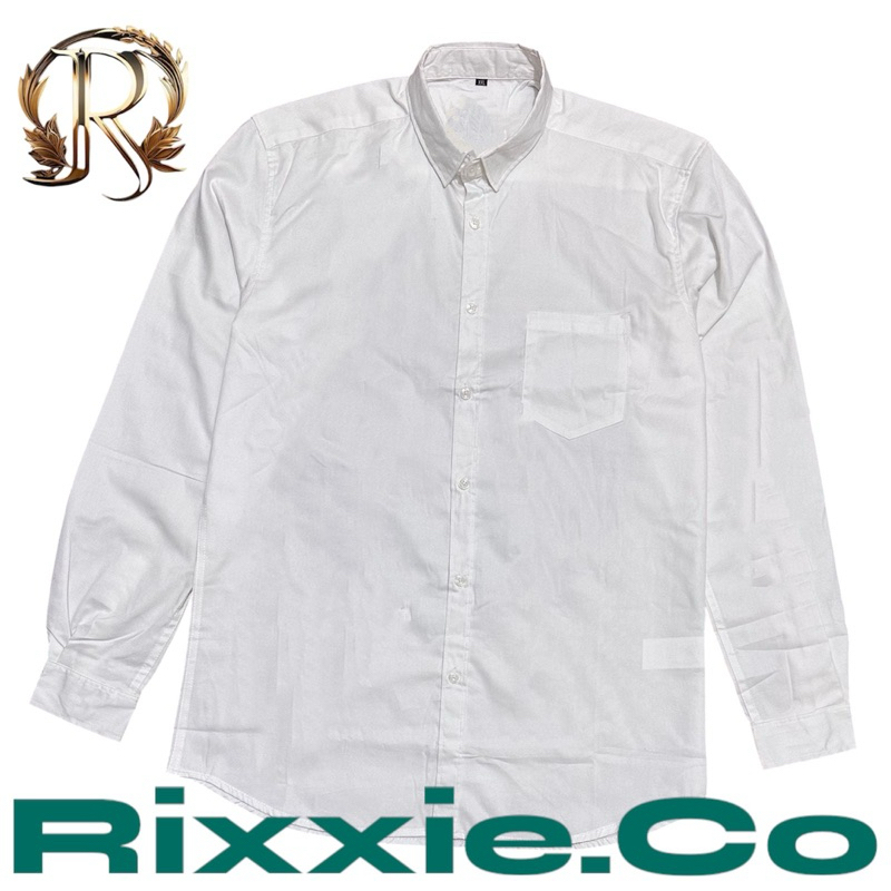 Kemeja Rixie.co | เสื้อเชิ้ตผู้ชายแขนยาวลําลองระดับพรีเมียม | เสื้อ Distro LONG SLEEVED PLAIN