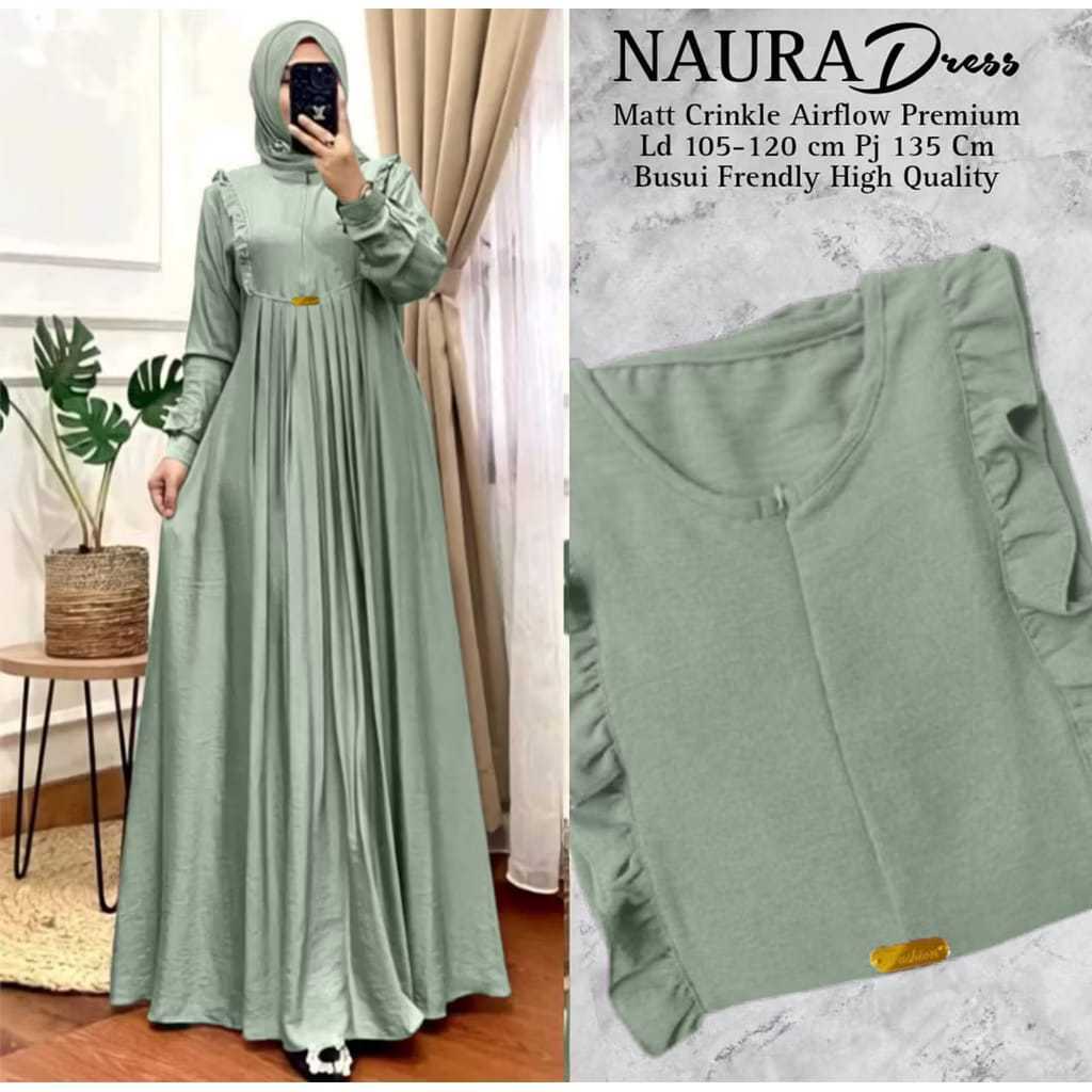 ผู้หญิงล่าสุด& 39;s Gamis 2024 AURELIA DRESS | เสื้อผ้ามุสลิมยุ่งยาก | ไซส์ L-XL