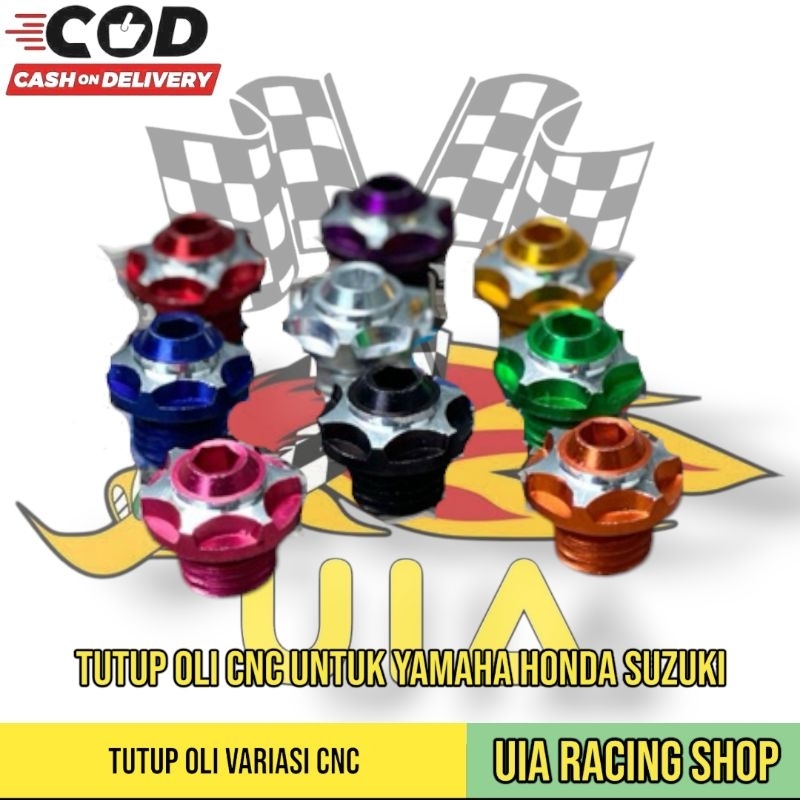 CNC PREMIUM OIL CAP BOLT สําหรับ HONDA & YAMAHA BY UIA SHOP VARIATIONS