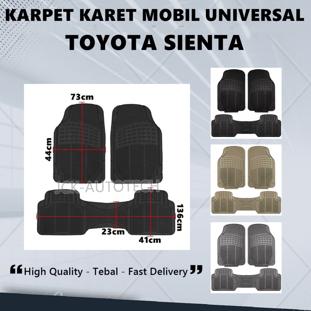 พรมรถยนต์ยาง 2 แถวอเนกประสงค์สําหรับ Toyota Sienta