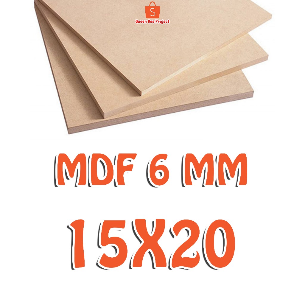 บอร์ด MDF ขนาด 15X20 Cm 6mm