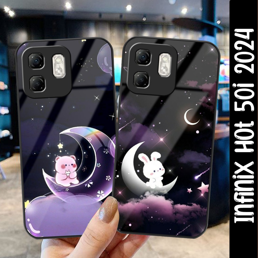 HP Infinix Hot 50i 2024 เคสโทรศัพท์ เคสป้องกันกล้อง [MG08] สินค้าที่กําหนดเอง