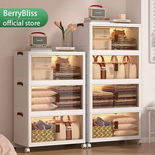 BerryBliss - Lemari Transparant Plastik -Loker Plastik Transparant -Lemari Transparan 1-5 Susun - Lemari Transparant Susun