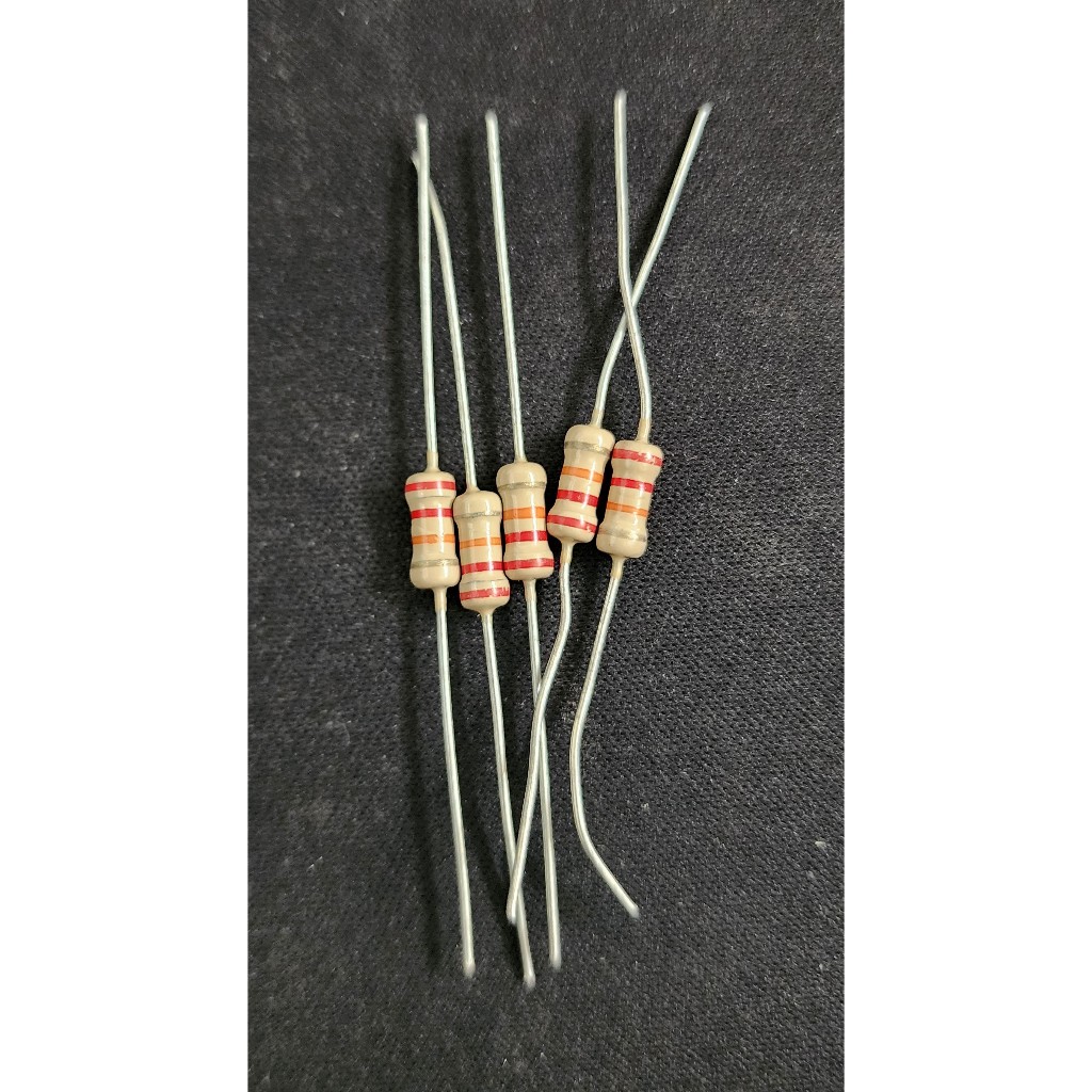 MERAH ตัวต้านทาน 1W 22k Ohm 22 Kilo Ohm Red Orange Gold - ราคาต่อ 5 ชิ้น