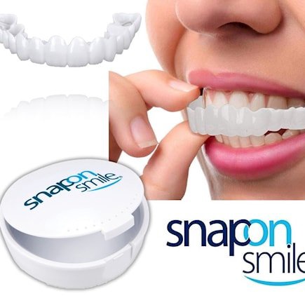 ฟันปลอมคริสต์มาส SNAP ON SMILE ด้านบนและด้านล่าง 1 ต้นฉบับ