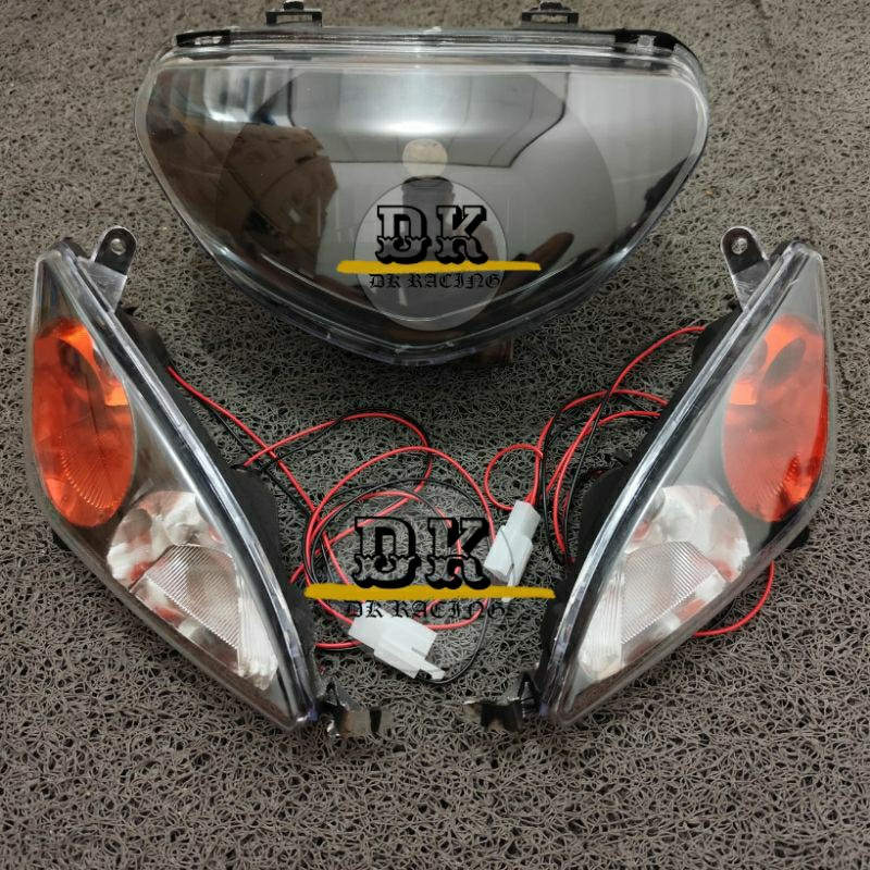 แพคเกจที่สมบูรณ์ชุด MIO SPORTY 5TL COSTUME HEADLIGHT REPLLER MIO SPORTY 5TL BLACK SMOKE PLUS SEN MIO SPORTY รุ่น MX THAILAND QUALITY