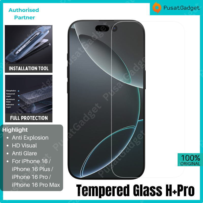 กระจกนิรภัย iPhone 16 Pro Max / 16 Pro / 16 Plus / 16 NILLKIN H+Pro ปกป้องหน้าจอ