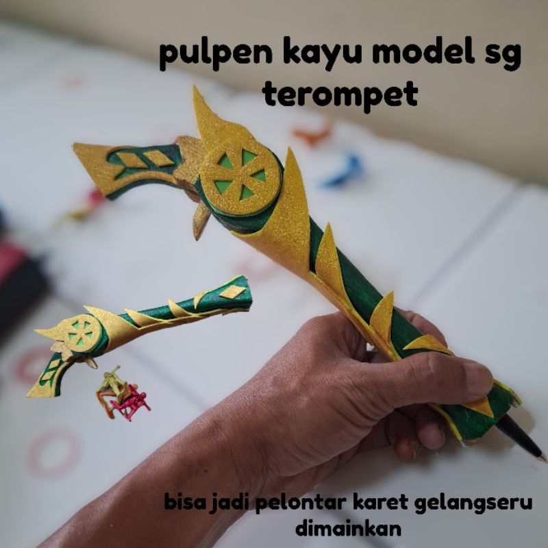 Kayu Sg ปากกาไม้ทรัมเป็ต ปากกาตัวอักษร