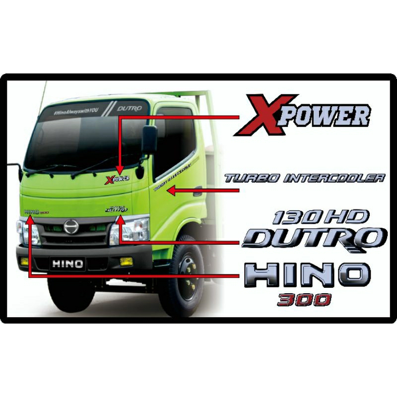 Hino xpower dutro 130hd turbo intercooler STICKER / EMBLEM STICKER