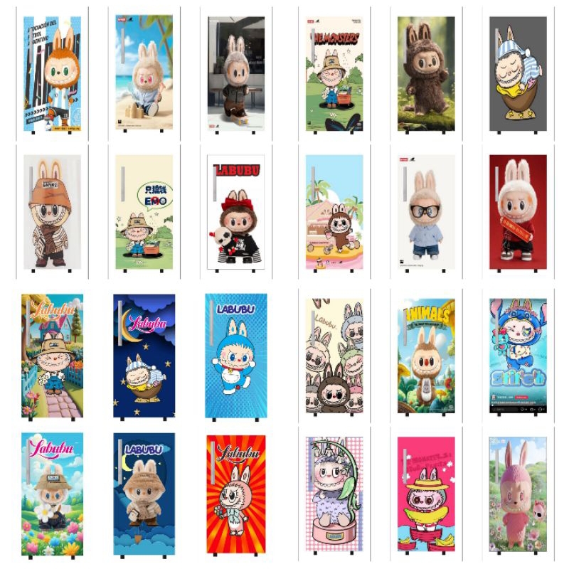 Walpaper 1 ประตูสติกเกอร์ไวนิล MATRIAL PUMPKIN DOLL CHARACTER