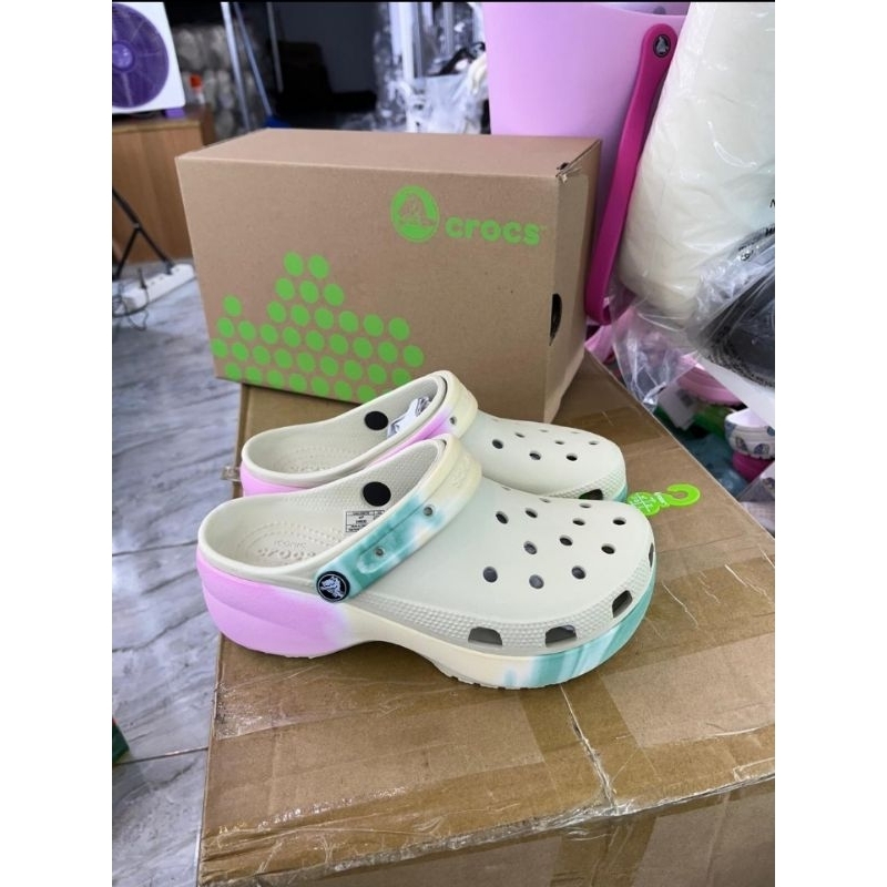 รองเท้าแตะ crocs classic Platform clog motif / crocs Platform clog / รองเท้าแตะ crocs สําหรับผู้หญิง