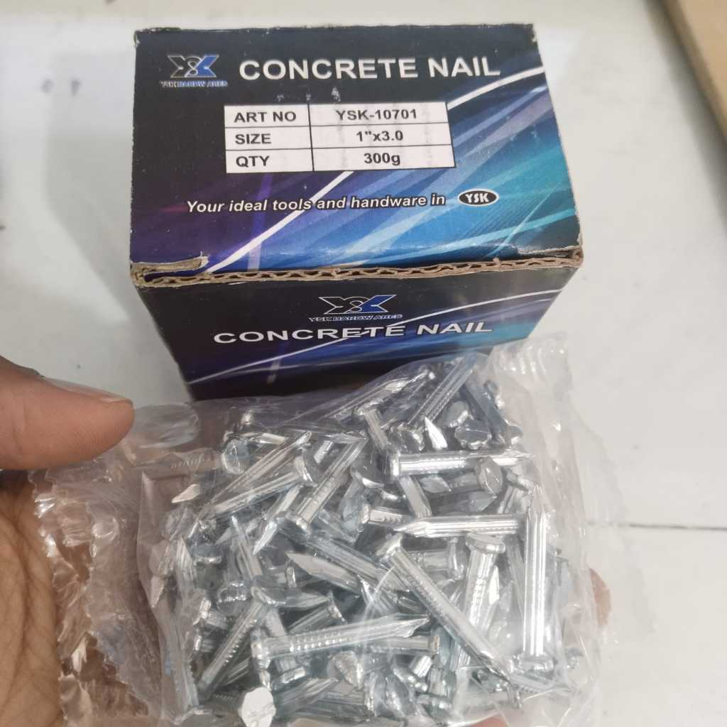 300G CONCRETE NAILS 1 แบรนด์ YSK HARDW ARES YSK-10701 เล็บติดต่อ