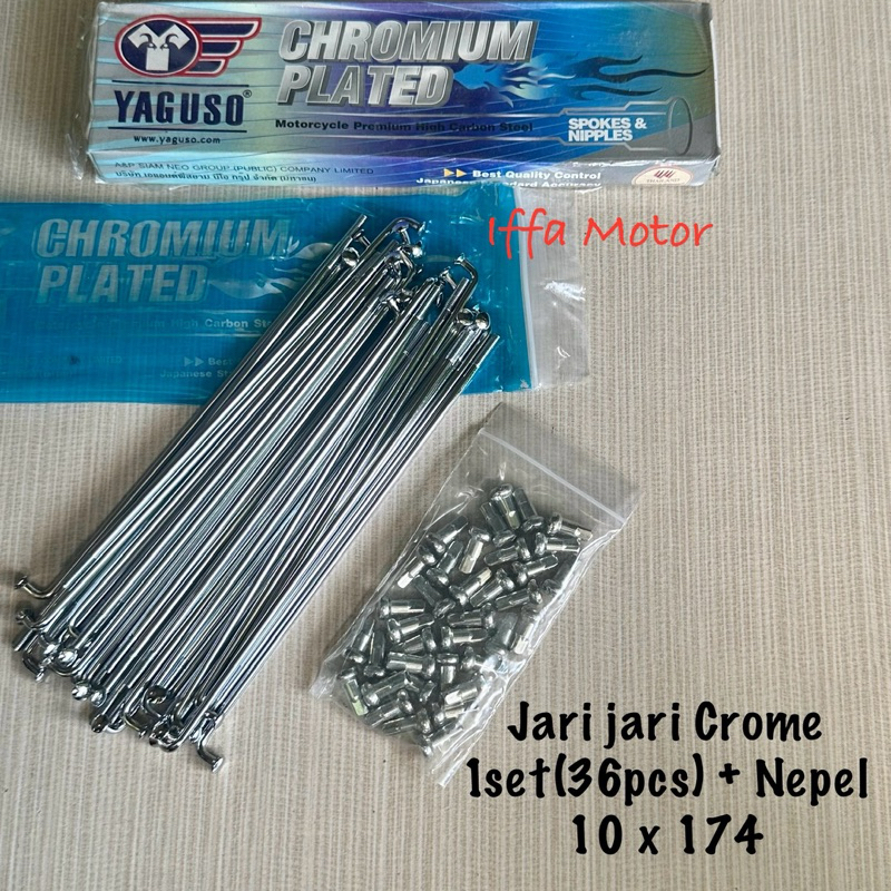 ซี่ลวดโครเมียม ขนาด 10g x 174mm 89mm Yaguso Thailand