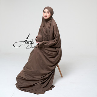 Mukena Travel Mini Parasut Terusan Anggun Series Jumbo 2in1 Mukena Terusan Mini Ada Penutup Dagu Mukena Terusan Pouch Polos