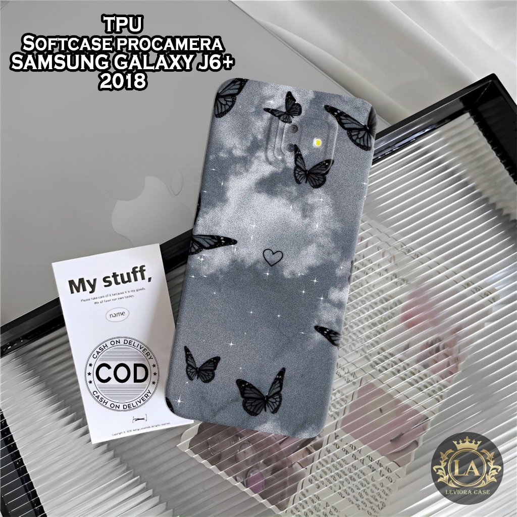เคส HP Samsung J6+ 2018 - เคส Leviora - เคสแฟชั่นผีเสื้อ - Samsung J6+ 2018 Softcase - เคสกล้อง Pro 