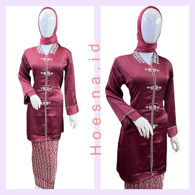 Modern Azza Kebaya/ Malay Kebaya/ V คอธรรมดา Kebaya/ Modern Kebaya/ เพื่อนเจ้าสาว Kebaya