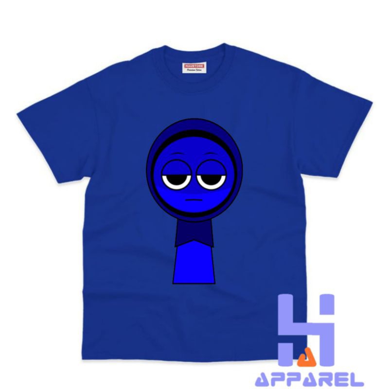 CHILDRENS CLOTHES CHILDRENS เสื้อยืด INCREDIBOX SPRUNKI BLUE JEVIN